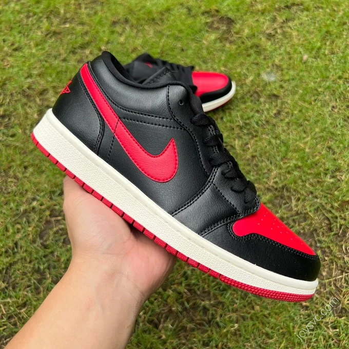 Air Jordan 1 Low Bred Sail Black Red DC0774-061