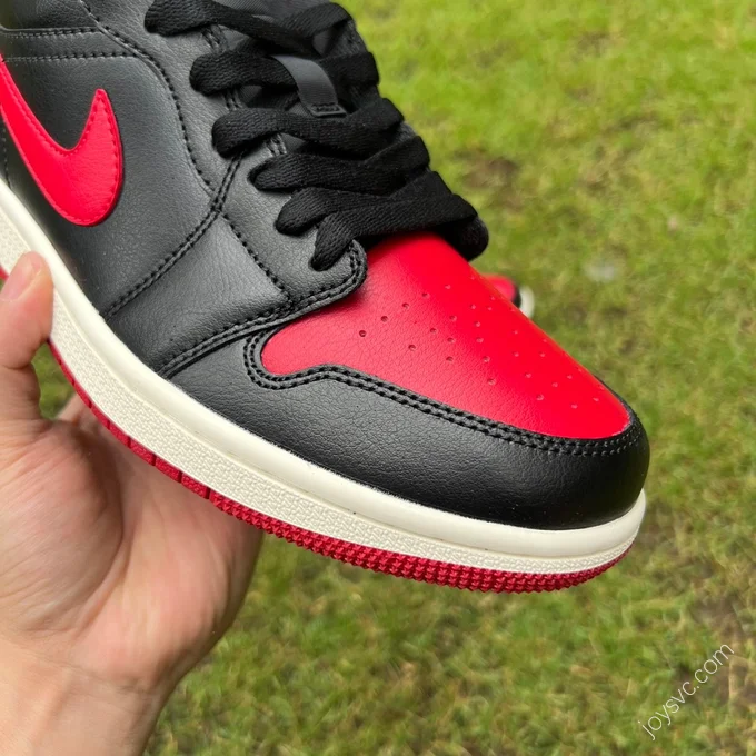 Air Jordan 1 Low Bred Sail Black Red DC0774-061