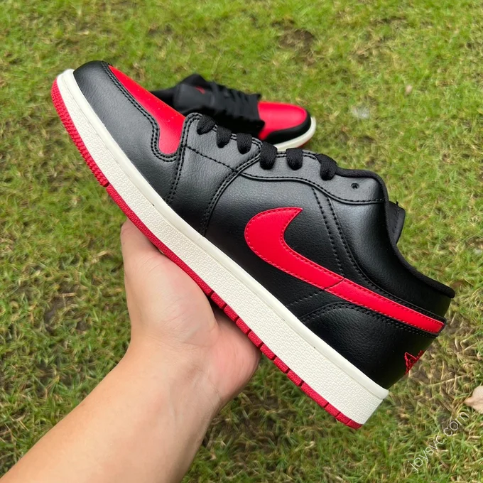 Air Jordan 1 Low Bred Sail Black Red DC0774-061