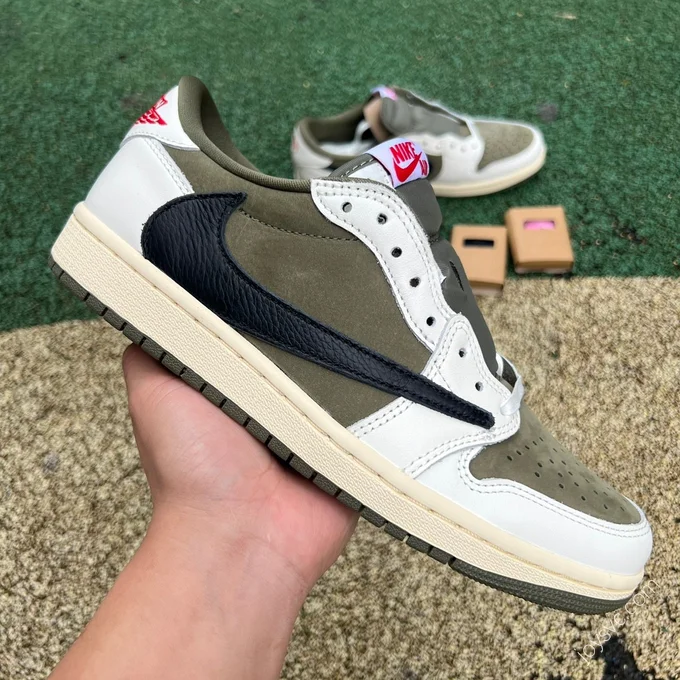 Travis Scott x Air Jordan 1 Low Military Green LJR DM7866-20