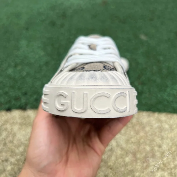 GUCCI Canvas Shoes Beige Blue