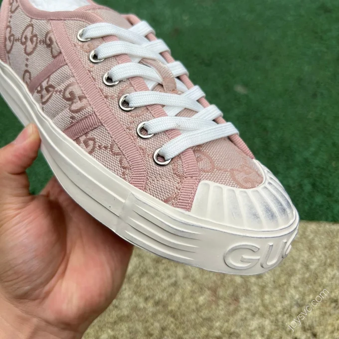 GUCCI Canvas Shoes White Pink