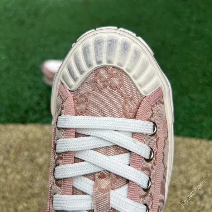 GUCCI Canvas Shoes White Pink