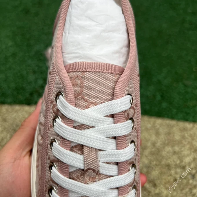 GUCCI Canvas Shoes White Pink