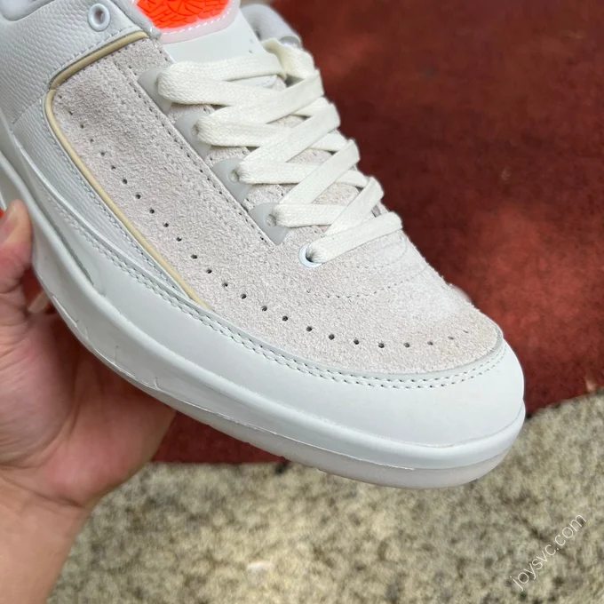 Air Jordan 2 Retro Low Beige Orange Low-Top Sneaker DV7128-110