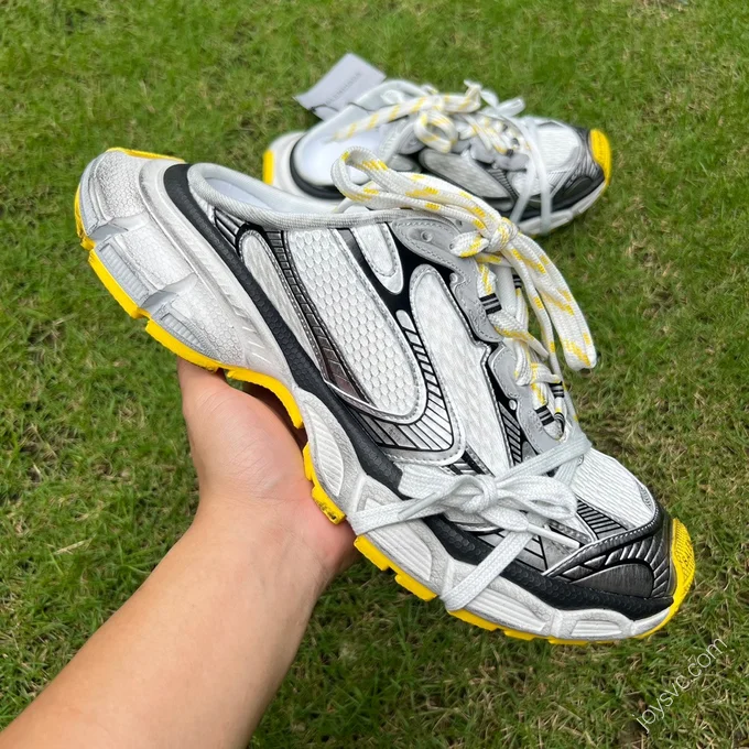 Balenciaga 3XL Mule Yellow Silver White