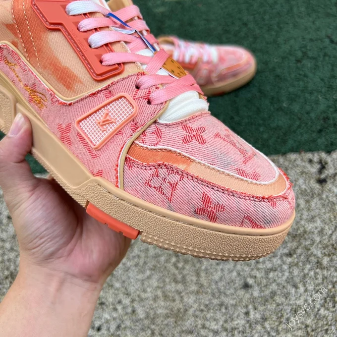 LOUIS VUITTON Trainer Pink Denim