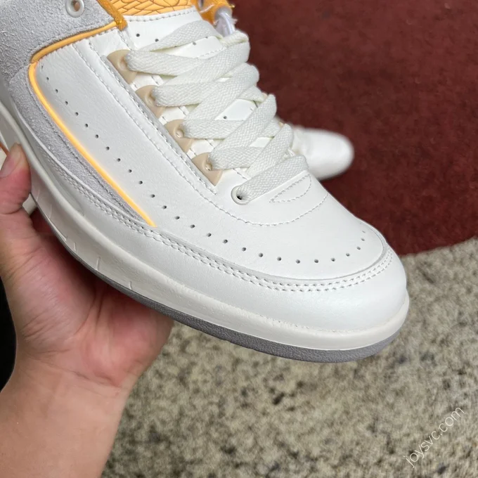 Air Jordan 2 Low Grey White Orange Retro Basketball Shoe DV9956-118