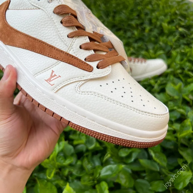 Travis Scott x Air Jordan 1 Low LV White Brown LX1988-900