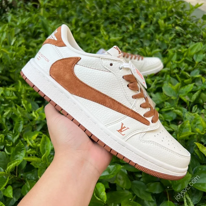 Travis Scott x Air Jordan 1 Low LV White Brown LX1988-900