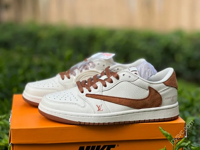 Travis Scott x Air Jordan 1 Low LV White Brown LX1988-900