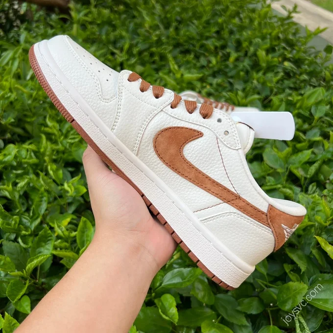 Travis Scott x Air Jordan 1 Low LV White Brown LX1988-900