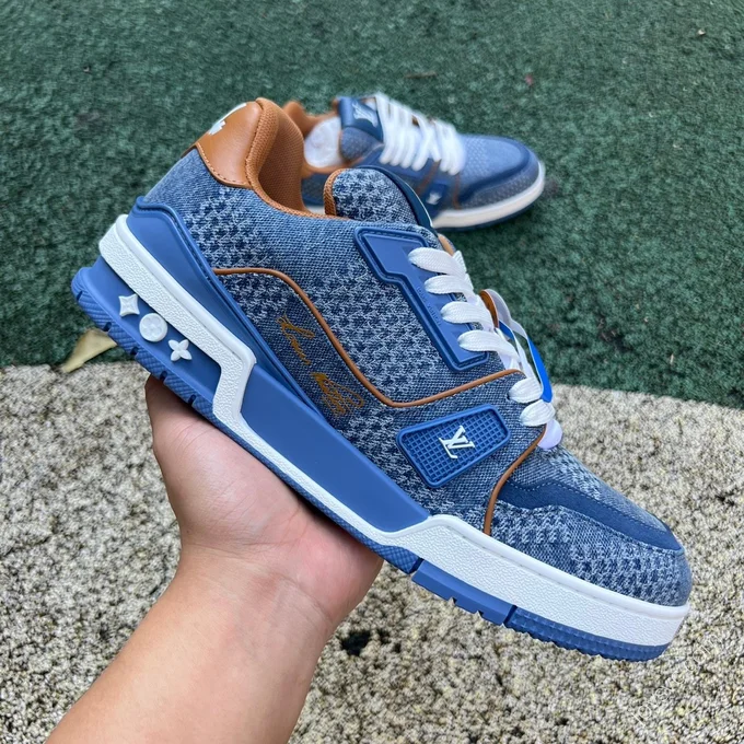 LOUIS VUITTON Trainer Blue Brown