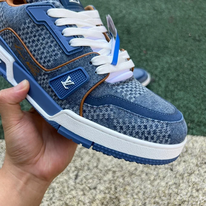 LOUIS VUITTON Trainer Blue Brown