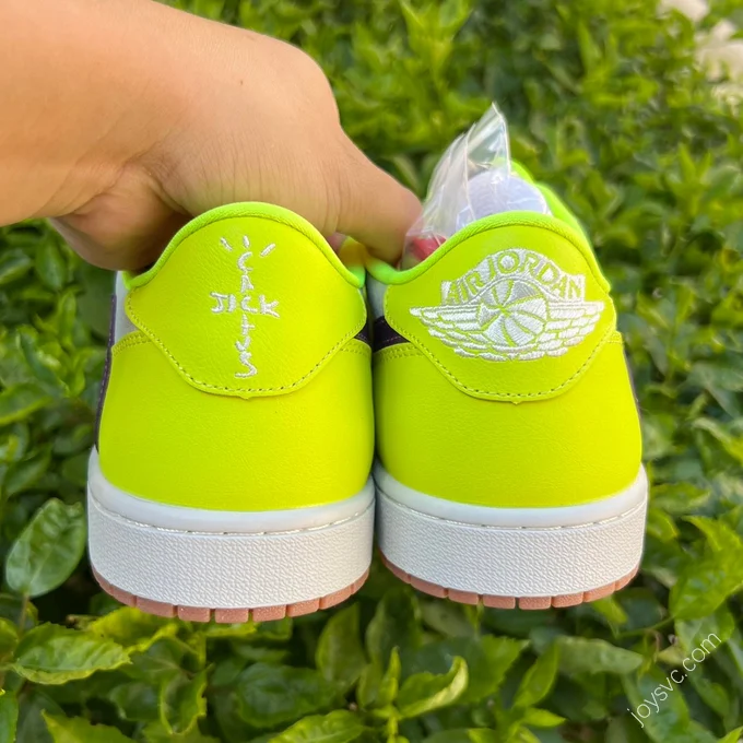 Travis Scott x Air Jordan 1 Low Golf White Purple Neon Green DM7866-666