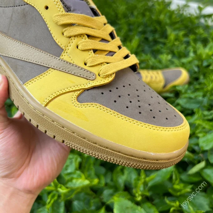 Travis Scott x Air Jordan 1 Low Golf Yellow Brown DM7866-665