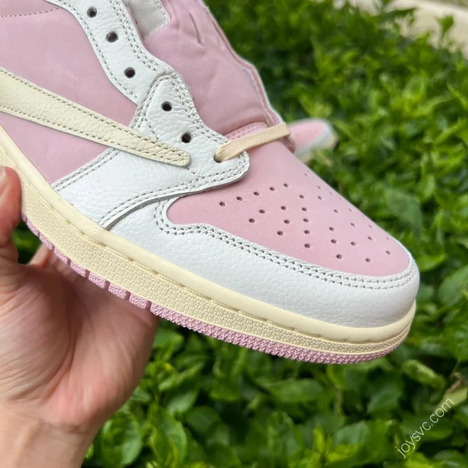 Tracis Scott x Air Jordan 1 Low Golf Pink White Sneakers DM7866-600