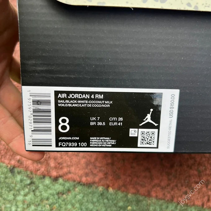 Air Jordan 4 RM Black Gray Yellow FQ7939-100