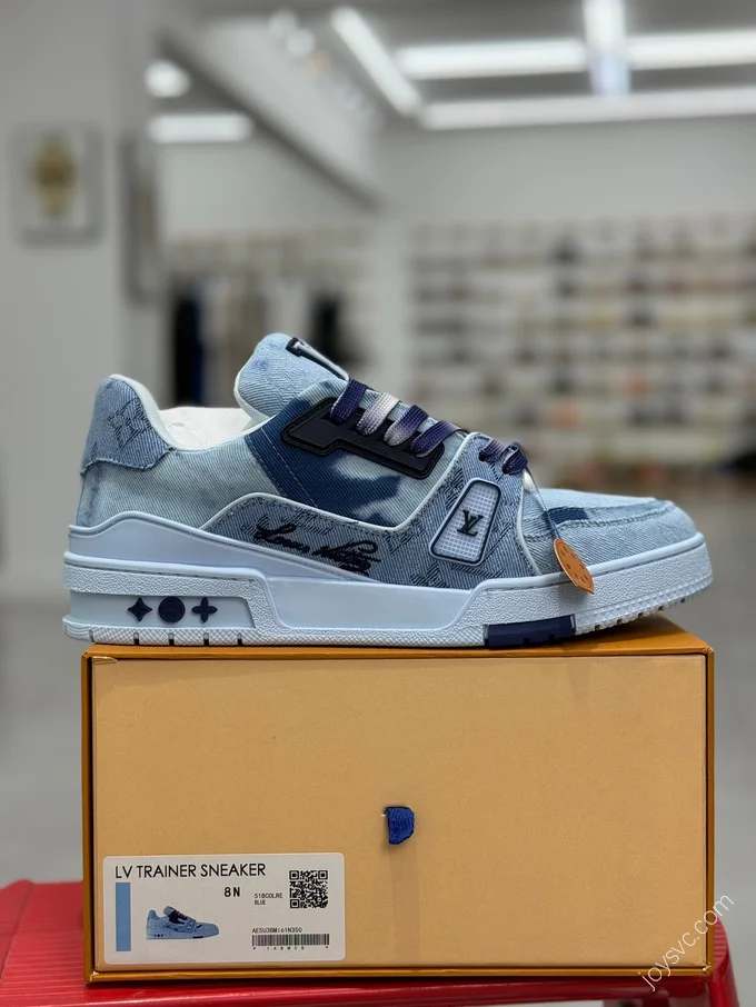 LV Trainer Blue Denim