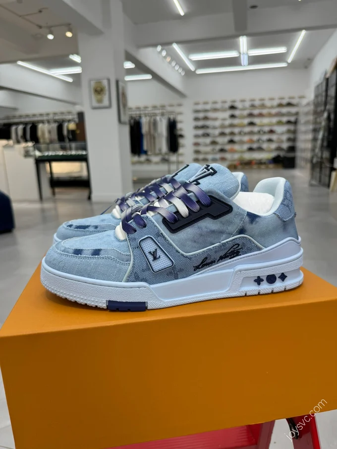 LV Trainer Blue Denim