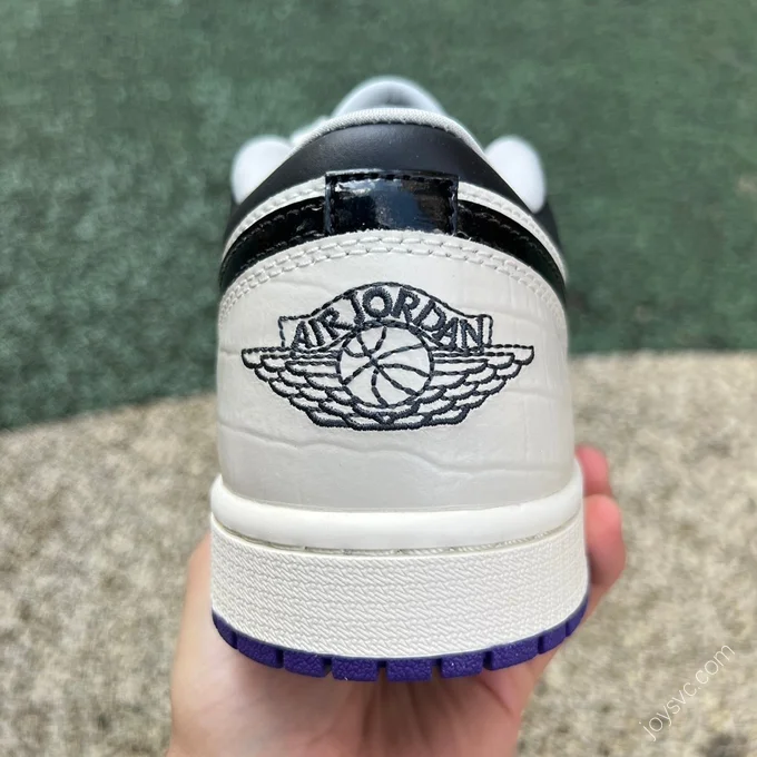 Air Jordan 1 Low White Black Purple Sneakers HF5759-101