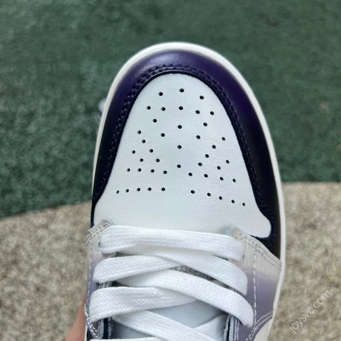 Air Jordan 1 Low White Black Purple Sneakers HF5759-101