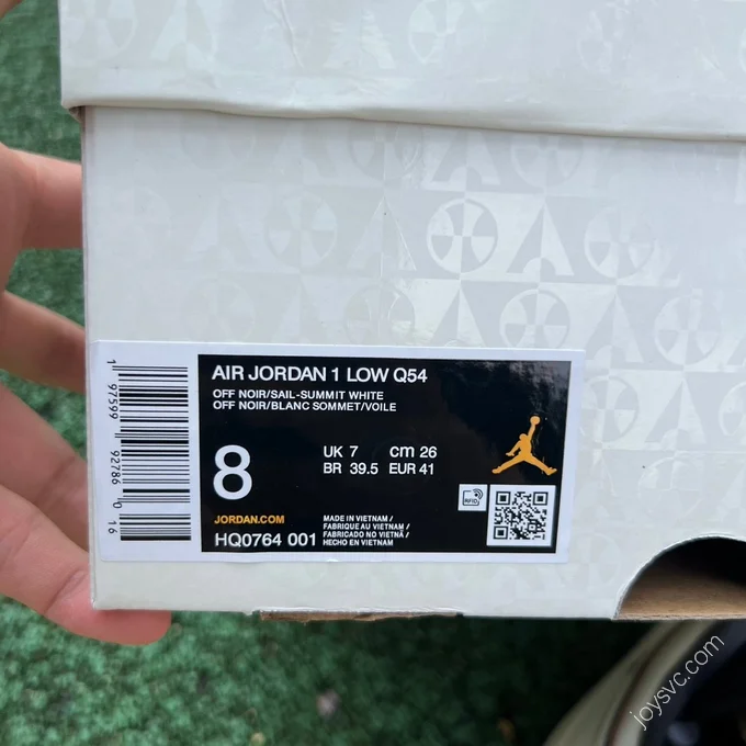 Air Jordan 1 Low Quai 54 White Black HQ0764-001