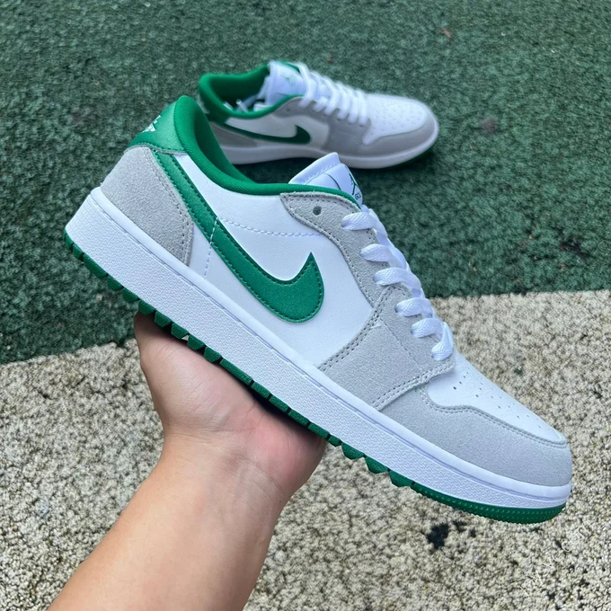 Air Jordan 1 Low Golf White Gray Green DD9315-112