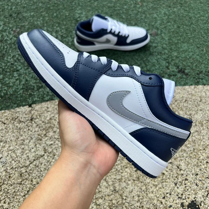 Air Jordan 1 Low White Blue Grey 553558-141