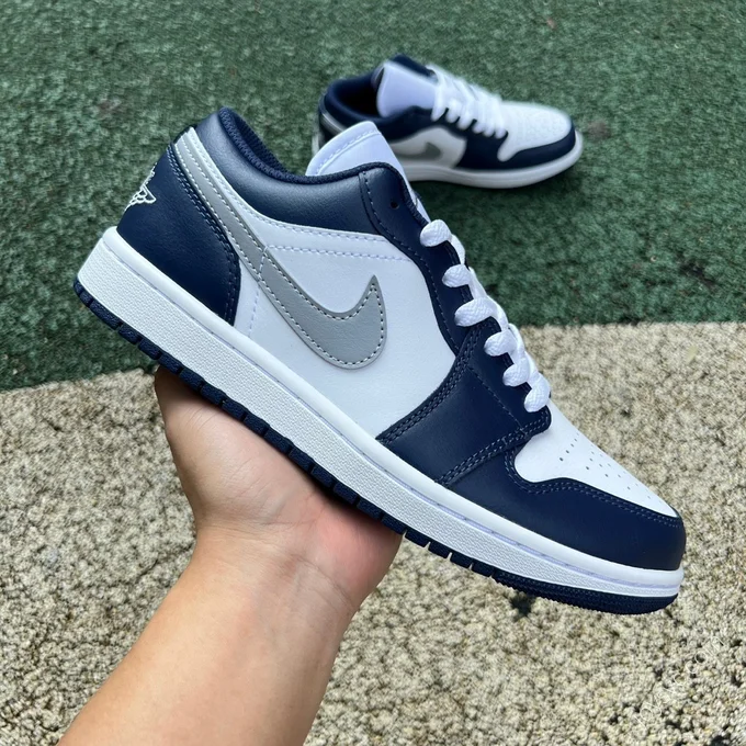 Air Jordan 1 Low White Blue Grey 553558-141