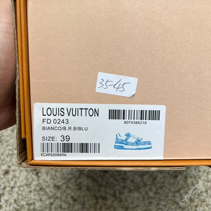 LOUIS VUITTON Trainer Maxi White Blue Denim