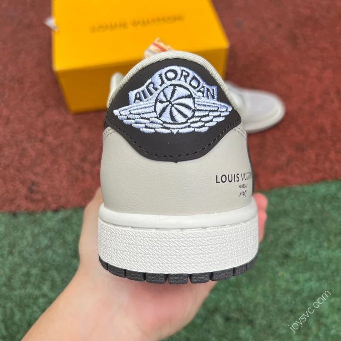 Louis Vuitton x Travis Scott x Air Jordan 1 Low Grey Black Sneakers LX1988-10