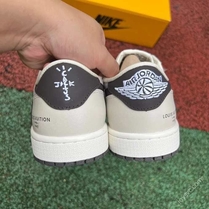 Louis Vuitton x Travis Scott x Air Jordan 1 Low Grey Black Sneakers LX1988-10