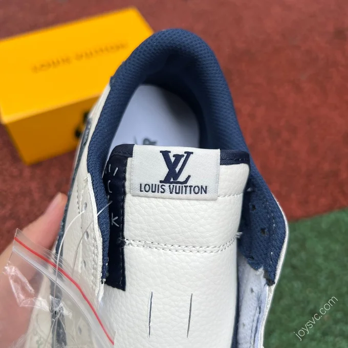 Louis Vuitton x Travis Scott x Air Jordan 1 Low Blue White Sneakers sj2068-004