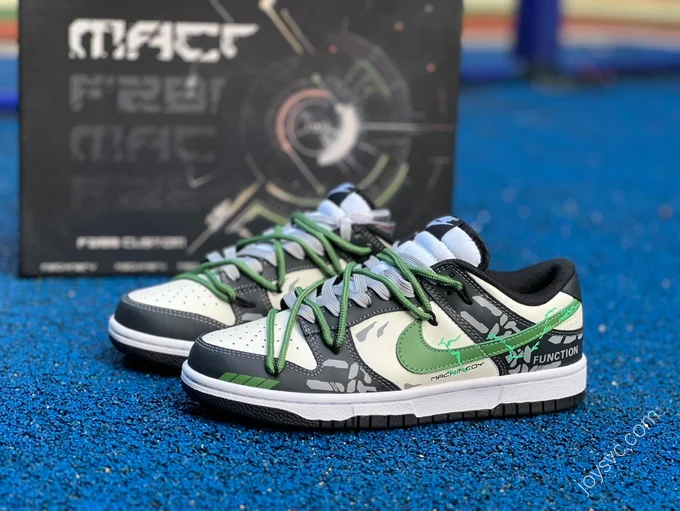 Nike Dunk Low Grey Green Custom DD1391-100