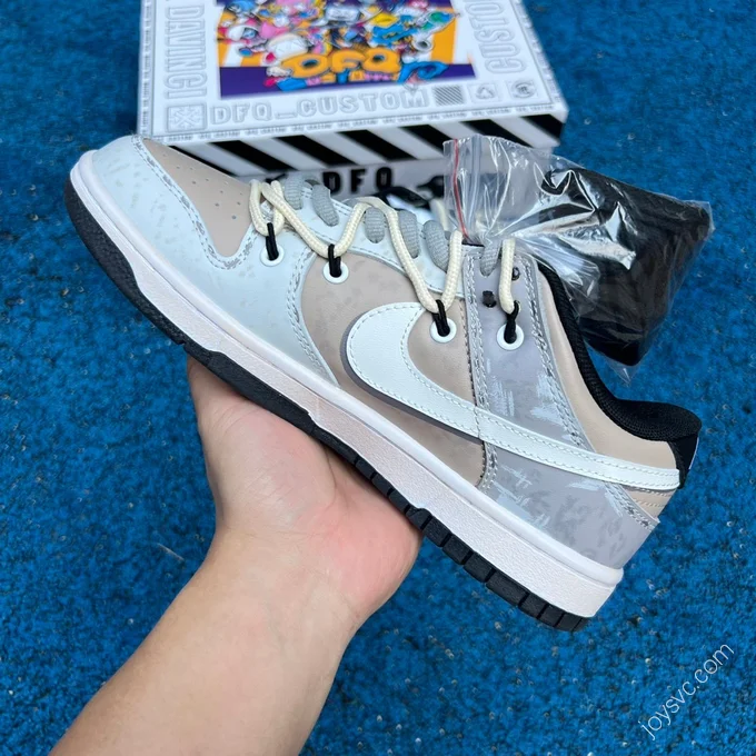 Nike Dunk Low Grey White Custom