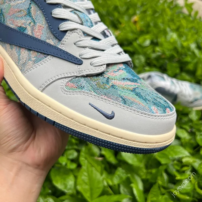 Travis Scott x Air Jordan 1 Low Gray Blue Clot JH6088-707