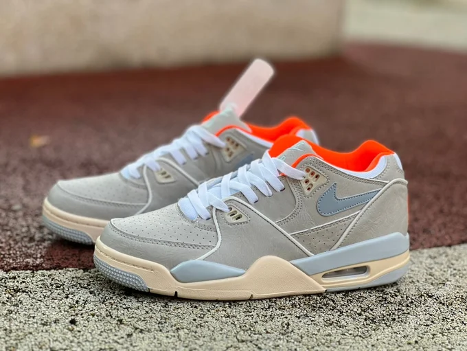 Nike Air Flight '89 Grey Blue Orange Retro Sneakers HF6843-072