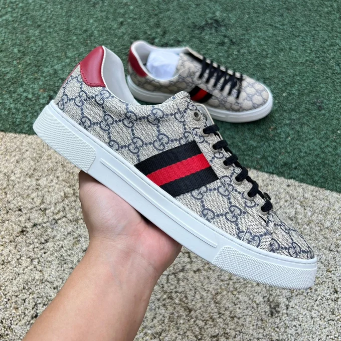 Gucci Ace Red Brown Beige