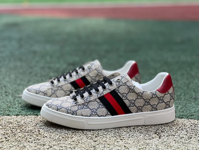 Gucci Ace Red Brown Beige