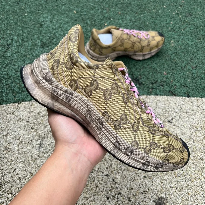 GUCCI RUN Washed Brown Pink