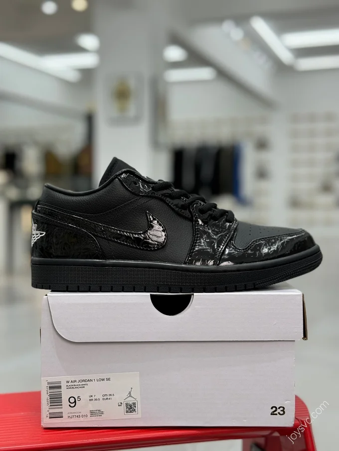 AJ1 Low Black Patent Leather HJ7743-010