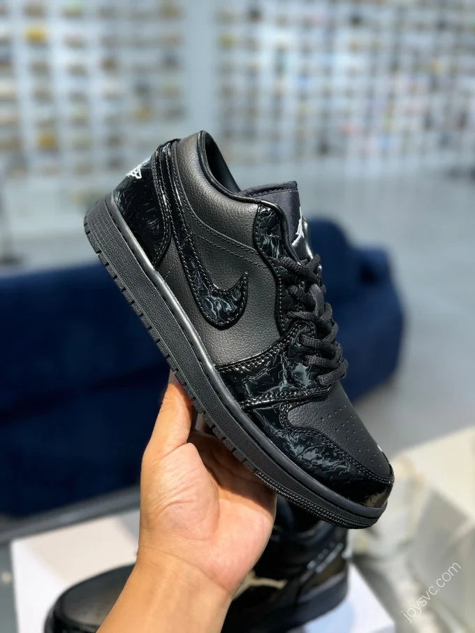 AJ1 Low Black Patent Leather HJ7743-010