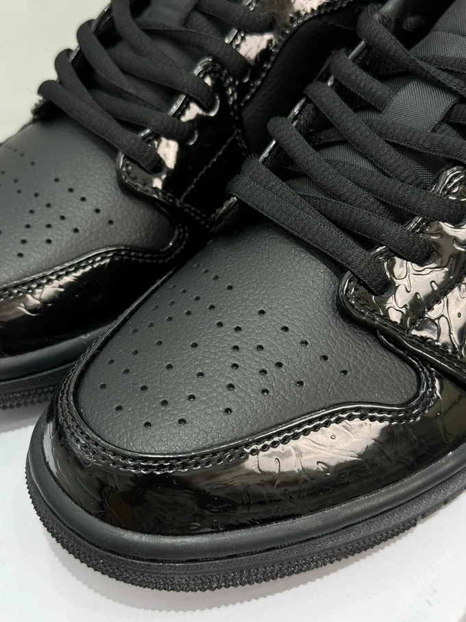 AJ1 Low Black Patent Leather HJ7743-010