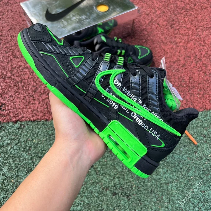 Off-White x Nike Air Rubber Dunk Green Black CU6015-001