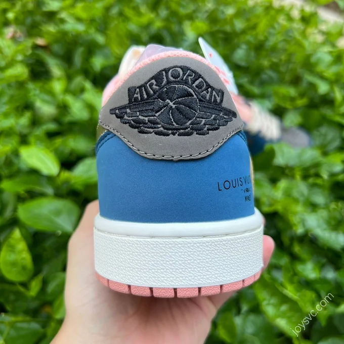 Travis Scott x Air Jordan 1 Low Monkey Gray Blue Pink DM7866-669