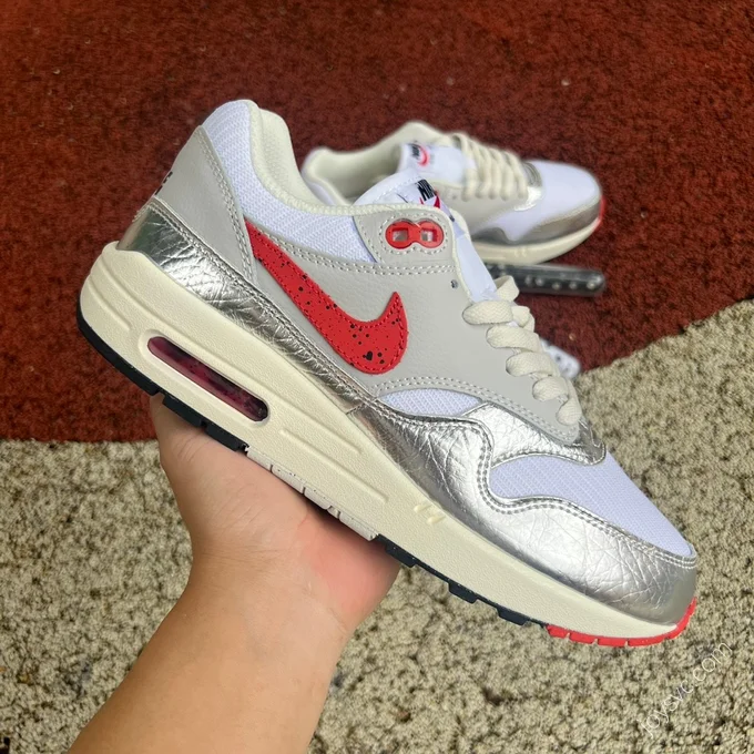 Nike Air Max 1 Premium White Red HF7746-100