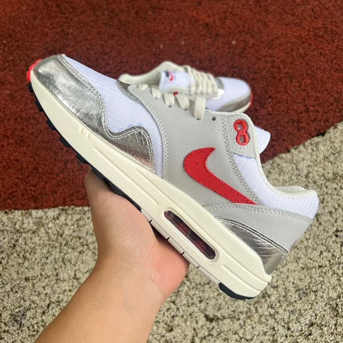 Nike Air Max 1 Premium White Red HF7746-100