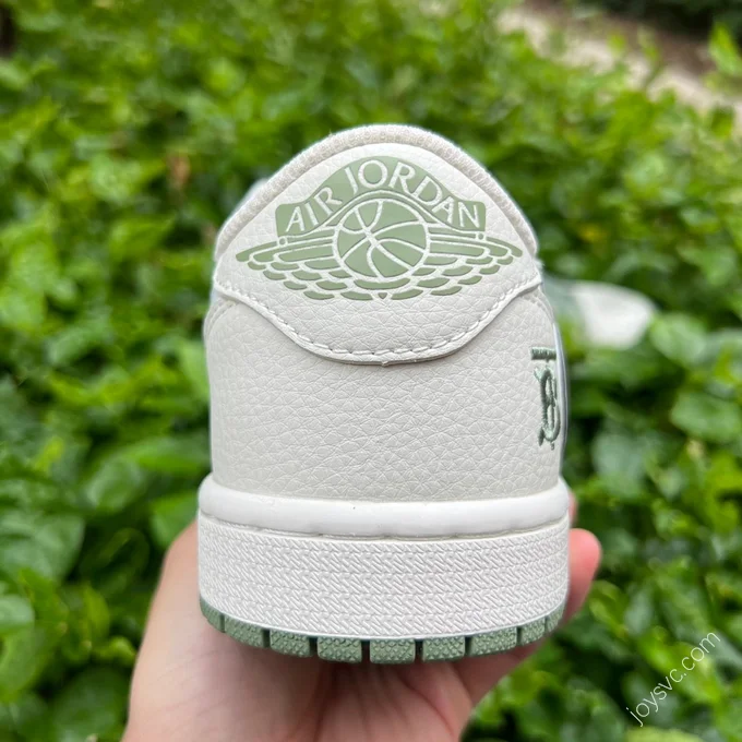 Travis Scott x Nike Air Jordan 1 x BURBRRRY Low Green White Sneakers DM7866-020