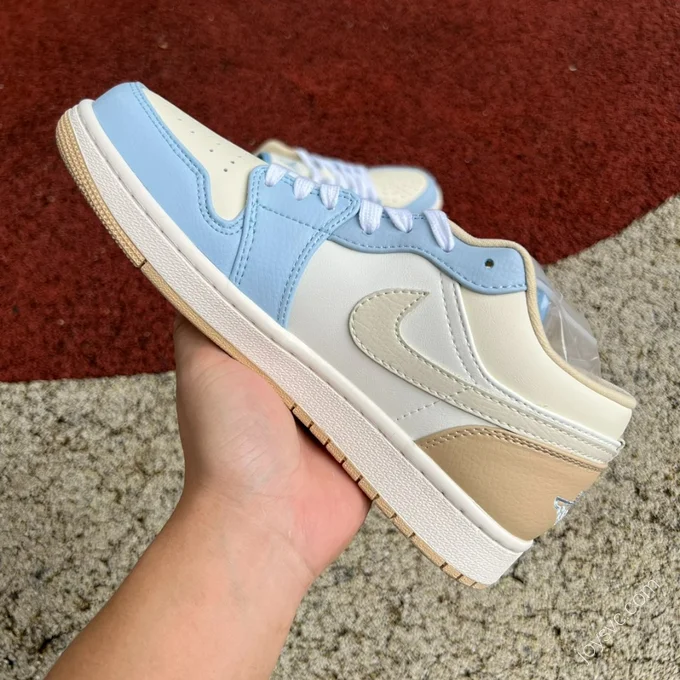 Air Jordan 1 Low Beige Blue HQ4186-111